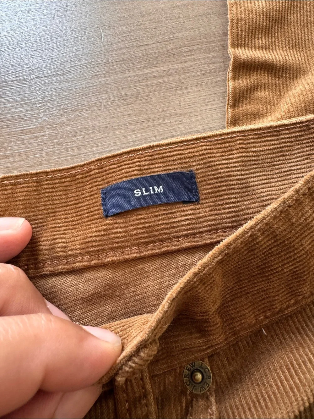 J Crew Flex Men’s 33x30 Brown Corduroy Pants Slim Fit Straight New With Tags